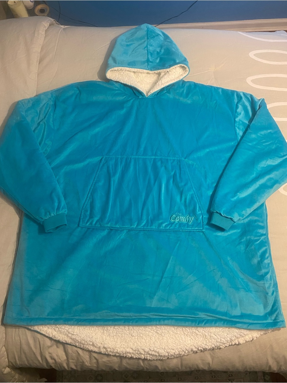 The Comfy Wearable Blanket Oversize Hoodie Pullover - Sherpa Lined